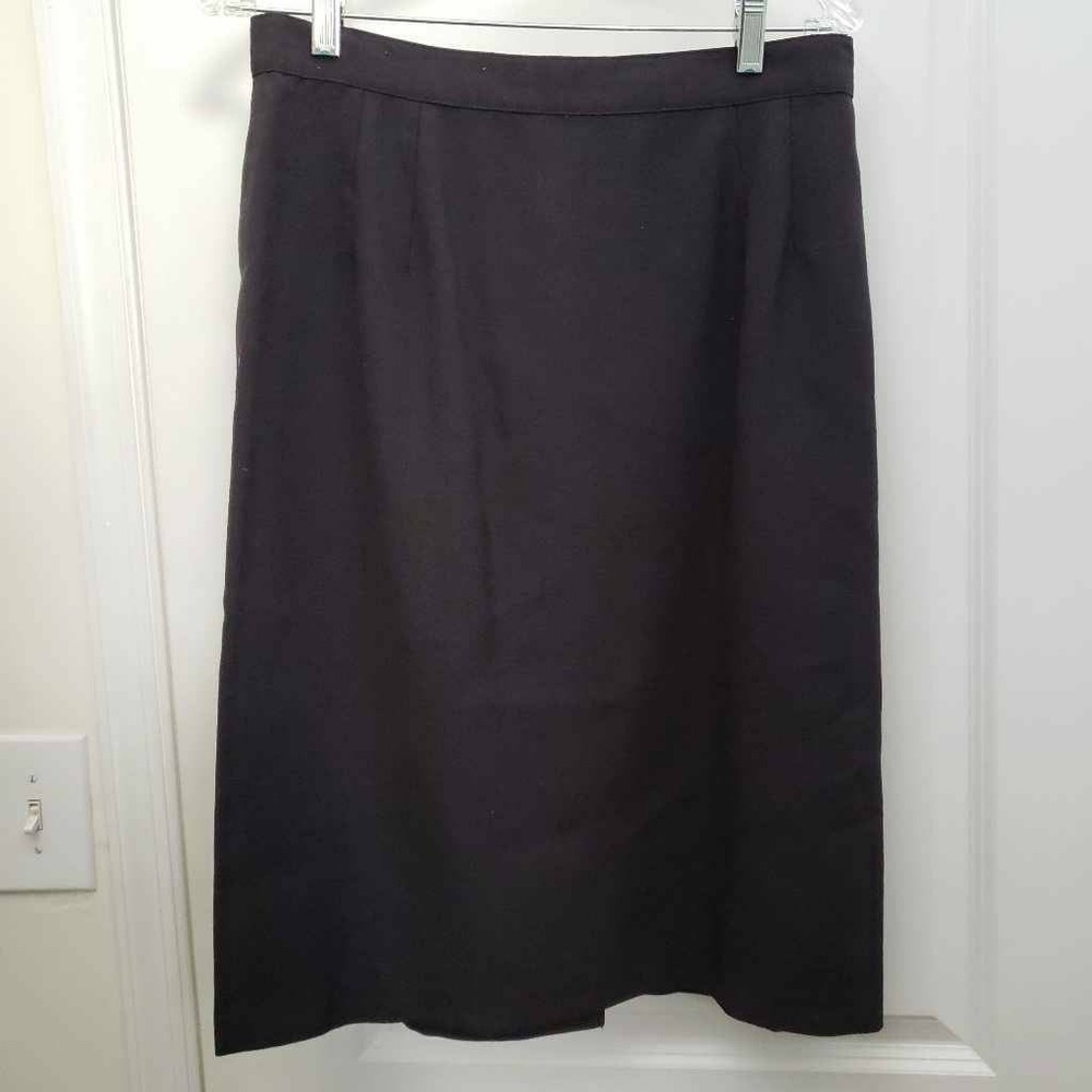Radcliffe Womens A Line‎ Skirt Gray Zipper Slit Petites 16